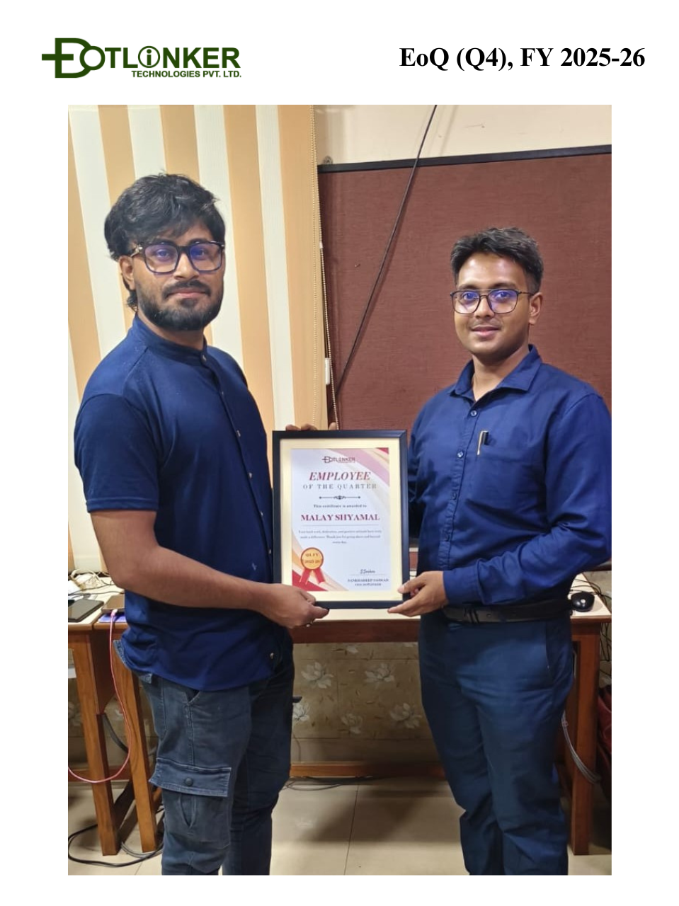 DotLinker Employee of the Quarter Q4, FY 2025-26