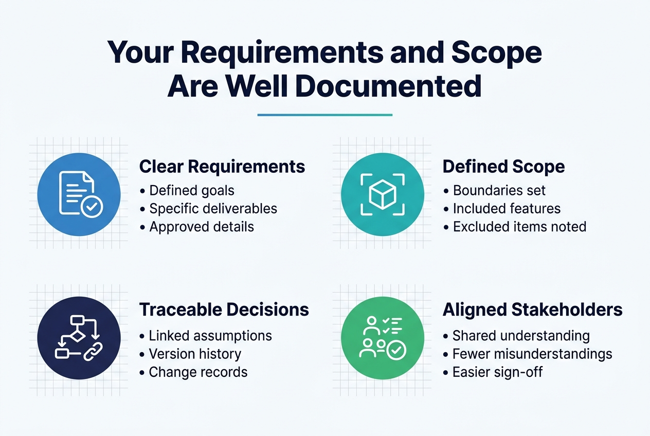 Your requirements and scope are well documented